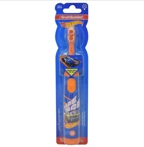 Brush Buddies Hot Wheels Electric Toothbrush - Kids Battery Toothbrush for Toddlers Aged 4-7
