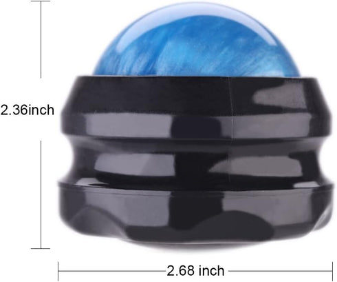 ZONGS Manual Massage Ball Pain Relief Back Roller Massager Self Massage Therapy and Relax Full Body Tools for Sore Muscle Joint Pain Essential Oils or Lotion Relax (Blue)