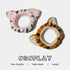 2 PCS Women Animal Ear Tiger Print Fuzzy Hairband, Elastic Stretch Head Wrap for Skincare Spa