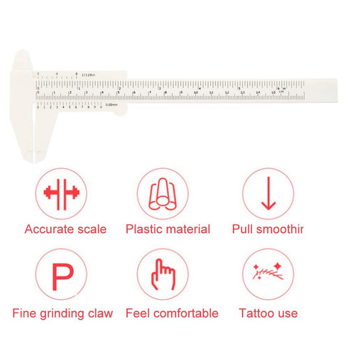 Eyebrow Tattoo Ruler, 8 Types Adjustable Microblading Measuring Ruler for Beginners or Professionals