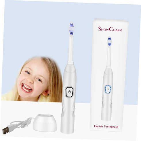 Set ARTIBETTER Electric Toothbrush Vibration Toothbrush USB Charging Sonic Powered White for Home Oral Care