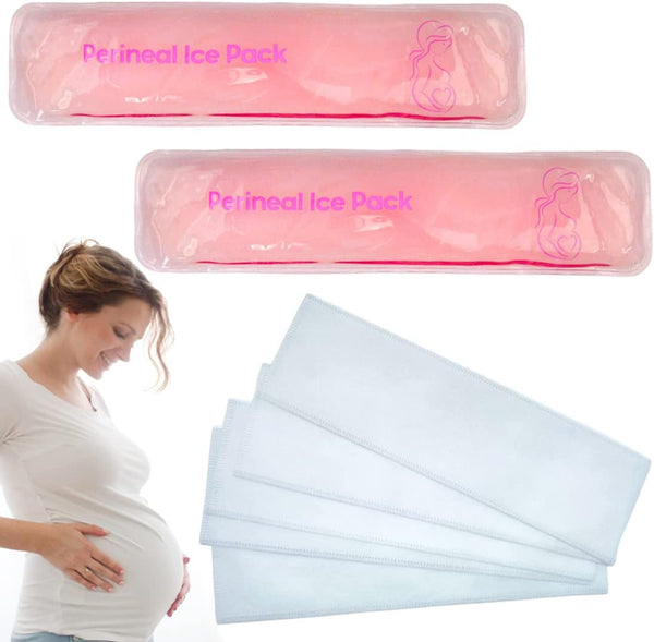 Reusable Perineal Ice Packs for Postpartum & Hemorrhoid Pain Relief - Hot & Cold Pack for Women After Pregnancy (2 Ice