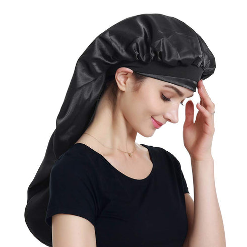 Large Satin Cap for Sleeping, Ideal for Braids, Natural Hair, Curly Hair