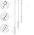 9 Pcs Drinking Straw Cleaner Brush Kit ¦ Reusable Extra Long Pipe Cleaners for Tumbler, Sippy Cup, Bottle, Tube, Teapot
