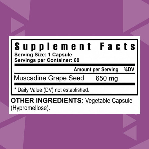 Youngevity Premium Muscadine Grape Seed - 650 mg Antioxidant Superfood, Rich in Resveratrol, 60 Servings