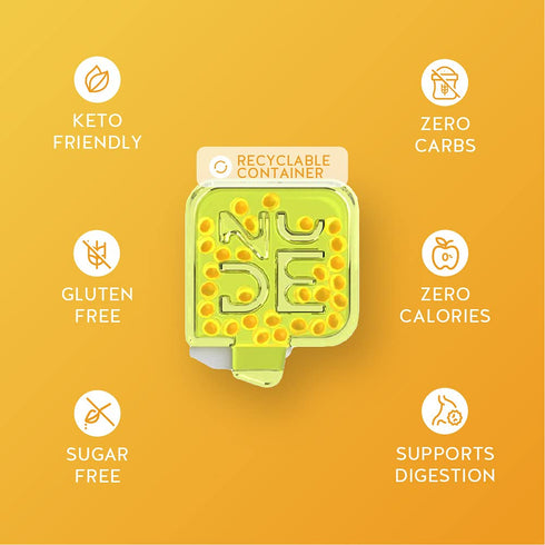 NUDE Mints | Dual Action Liquid Capsules, Mouth Watering Mint - Lasts 3X Longer, 3X Stronger, Sugar Free, Honey Lemon -