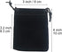 HRX Package Little Velvet Drawstring Pouches, 20pcs Black Velvet Bags for Jewelry Small Gift (3x4 inches)