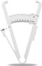 Body Fat Caliper with Measure Chart for Accurately Measuring Body Fat (White)