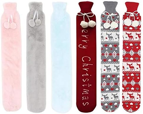 SKUZA 2L 4) 11) Hot Water Bottle, Winter Extra Long Hot Water Bottle Faux Fur Cover Hand Warmer Handwarmer Hot Water