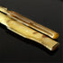 2Pcs Brown Yak Horn Comb, Foldable Portable Hairdressing Tool for Moustache Beard Styling, Hair Care