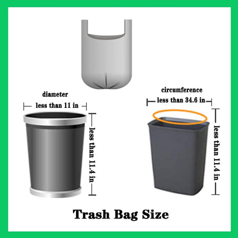4 Gallon Trash Bag, Thicken Value Small Colorful Trash Bags with Handle, 100 Counts for Wastebasket