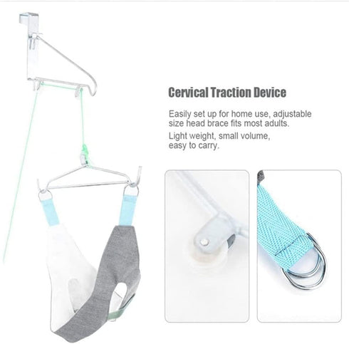 RhLLvJ Hanging Neck Traction Device Cervical Correction Stretcher Traction Neck Massager Therapy Pain Relief Adjustment