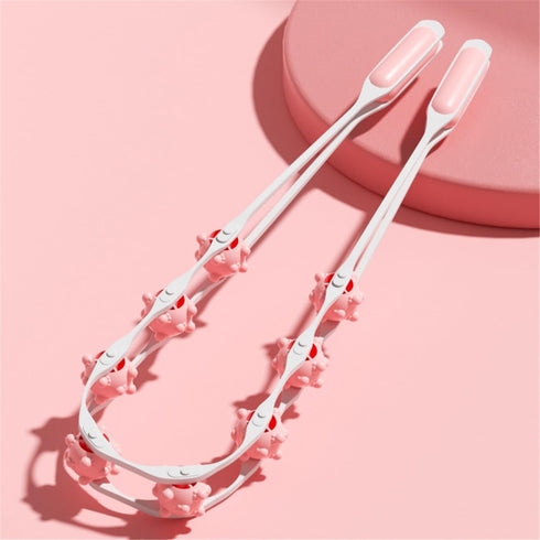 Xemz Manual Back Massage Roller Rope, Handheld Massage Ball Roller Anti Cellulite Massage Roller, Fascia Roller Manual