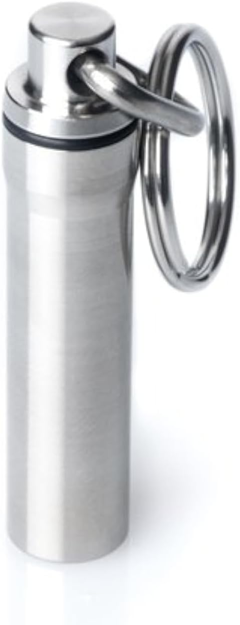 GUS Original Pill Fob, Made in USA, Stainless Steel Keychain Holder