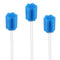 Wellgler's Disposable Oral Swabs - Sterile Sponge Mouth Swabs, Individually Wrapped (50pcs, Blue)