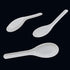 Honbay 60PCS Disposable Plastic Soup Spoons, White Translucent Dinner Spoons for Asian Dishes and Desserts