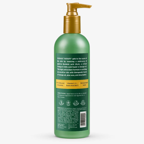 ShiKai Borage Therapy Dry Skin Lotion Moisturizer (16oz, Pack of 2) - Unscented Skincare