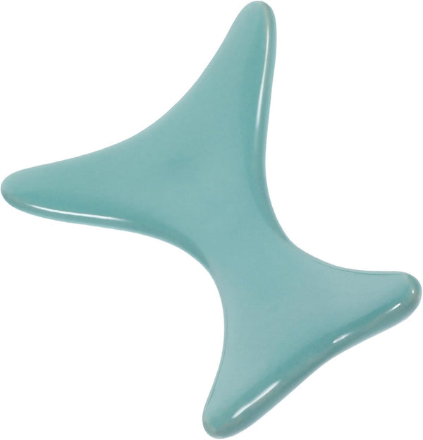 TIDTALEO Ceramic Scraping Massage Board Blue Multi-Functional Guasha Tool for Body and