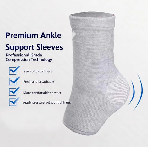 Oloxayi One Compress Bamboo Foot Sleeves - Breathable, Elastic Compression Socks with Arch Support for Daily Wear