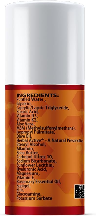 ANUMED - Vitamin D3 with K2 10000 IU Cream + Magnesium + Hyaluronic Acid + Vitamin E. Promotes Stronger Bones, Muscles, Joints. Maximum Calcium Absorption, Travel Size (1.8oz) (Package May Vary)