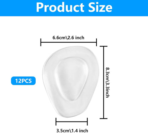RUGLAMZHIP 6 Pairs Metatarsal Pads Women Mens, Ball of Foot Cushions for Women Heels, Metatarsal Foot Pads for High