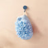 Exfoliating Mesh Pouf Sponge Bath Shower Pouf 2 in 1 with Elastic Hand Strap for Women Men Kid (Blue)