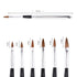 WOKOTO 6pcs Nail Brushes, Silver Metal Handle Nail Art Builder Crystal Carve Brush Set for 3D Pattern Design