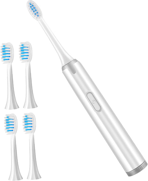 Adult Non-Rechargeable Waterproof Sonic Electric Toothbrush with Soft Brush Heads for Deep