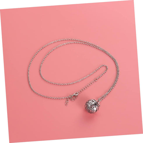 Pendulum Necklace Essential Oil Lockets Diffusers - Round Essential Oil Box Pendant for Pregnant Woman