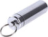 Silver Portable Pill Box Keychain, Waterproof Mini Organizer Case for Purse, Outdoor Travel Medicine Container