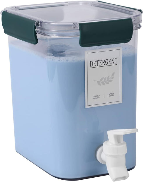 Laundry Detergent Dispenser Beverage Refrigerated Bucket with Faucet Fabric Softener Container for