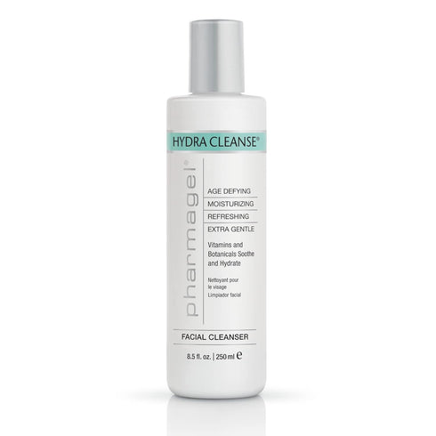 Pharmagel Hydra Cleanse Water Rinseable Facial Cleanser for All Skin Types, Natural Hydrating Age Defying Face Wash,