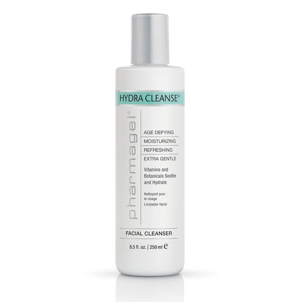 Pharmagel Hydra Cleanse Water Rinseable Facial Cleanser for All Skin Types, Natural Hydrating Age Defying Face Wash,