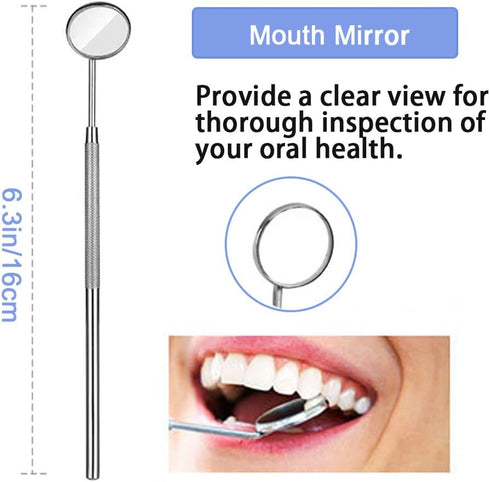 Dental Tools Kit, Dental Picks, Teeth Cleaning Tools Set, Stainless Steel Tooth Scraper, Plaque Tartar Cleaner with Case