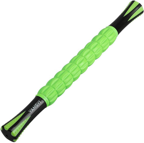 Yansyi Muscle Roller Stick for Athletes Body Massage Roller Stick for Myofascial Trigger Points and Recovery Green
