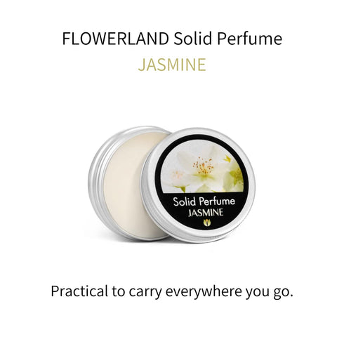 Flowerland Solid Perfume - Portable Pocket Balm for Men and Women, Natural Fragrance - Jasmine (30ml)