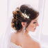 inSowni 36 Pack Gold Flower Leaf Bridal Wedding Hair Side Combs+U-shaped Pearl Hair Pins+Spiral Twist Rhinestone Hair Clips Barrettes Prom Headpieces Accessories for Brides Bridesmaids Women Girls