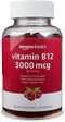 Amazon Basics Vitamin B12 3000 mcg Gummies, 200 Count (2 Packs of 100), Raspberry, Normal Energy Production and