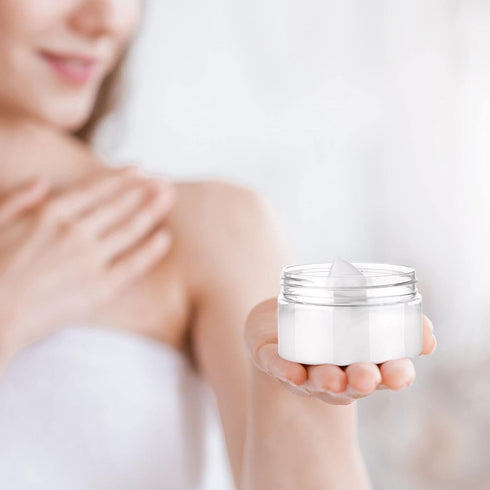 36 Packs Plastic Jars - Round Clear Leak Proof Cosmetic Container Jars with Black Lids for Lotions, Ointments, Travel