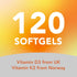 AMANDEAN Vegan Vitamin D3 K2, 5000 IU from Algae, All-Trans MK-7, 120 Softgels for Mood, Bones, Heart, Immune Health