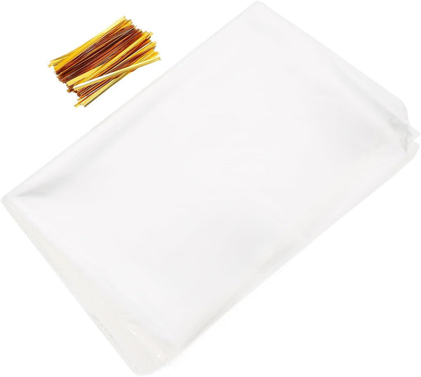 Toyvian Bakery Bread Packaging Bags 100 Sets Plastic Bread Loaf Pouches with