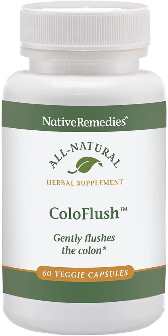 Native Remedies ColoFlush - All Natural Herbal Supplement for Gentle Colon Flushing, 60 Veggie Caps