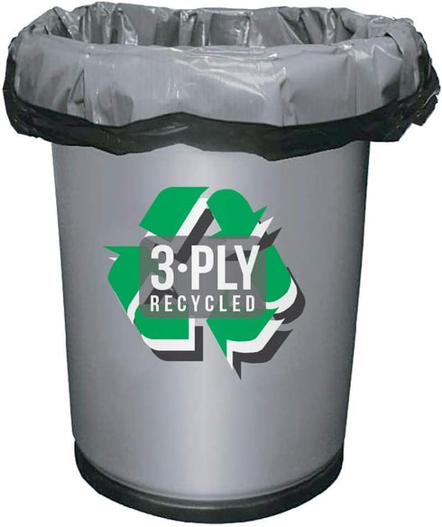Aluf Plastics 33 Gallon 1.7 MIL Black Heavy Duty Trash Can Liners, Pack of 100