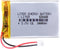 1000mAh Lithium Polymer ion Battery, 3.7V 523450 Rechargeable Battery Pack with JST 2.0mm Connector