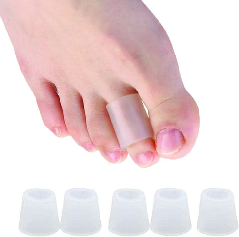 Toe Protectors Toe Sleeves Toe Tube Pads for Hammer Toe Pain Relief, 5 Pairs