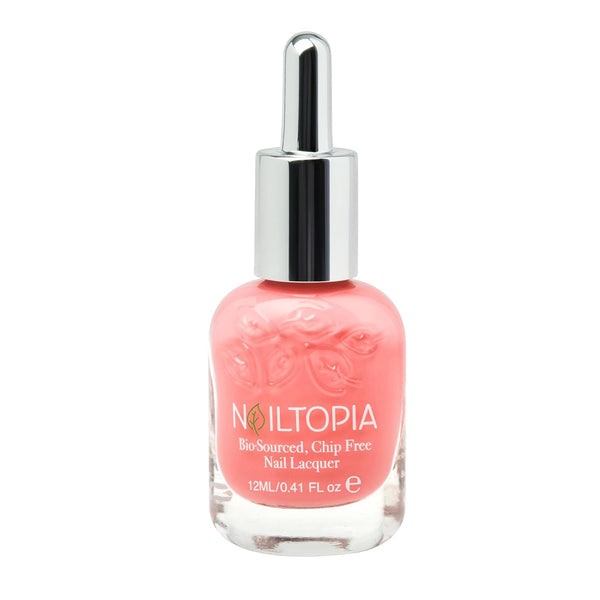 Nailtopia Plant-Based Chip Free Nail Lacquer - Non Toxic, Long-Lasting Polish - Lolita From Nolita (Coral Pink)