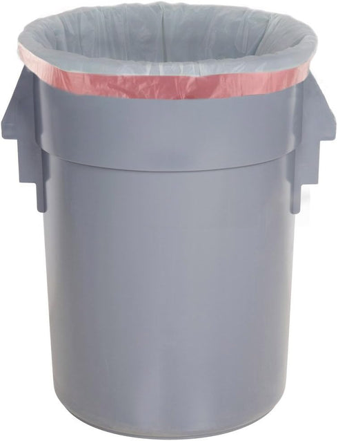 Clear Drawstring Large Trash Bags (30 Gallon, 60 Counts) - Garbage Bags for Home & Office Use