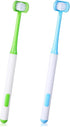 Wanmu 2Pcs 3 Sided Autism Toothbrush, U-Shaped 360 Oral Teeth Cleaning Design Kids
