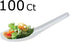 100 Disposable Plastic White Chinese Soup Spoons, Asian Dessert Tasting Spoons