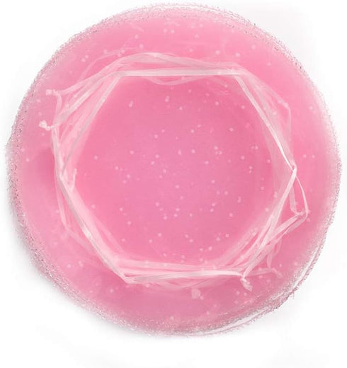 50Pcs Round Organza Bags, 9.8 Inch Drawstring Sheer Tulle Circles for Wedding Party Favor (Pink)